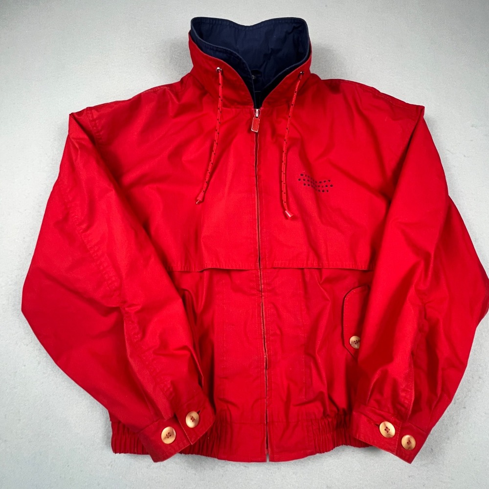 Gear For‎ Sports Microsoft Windbreaker Jacket Mens M Red Tech Corporate Vintage